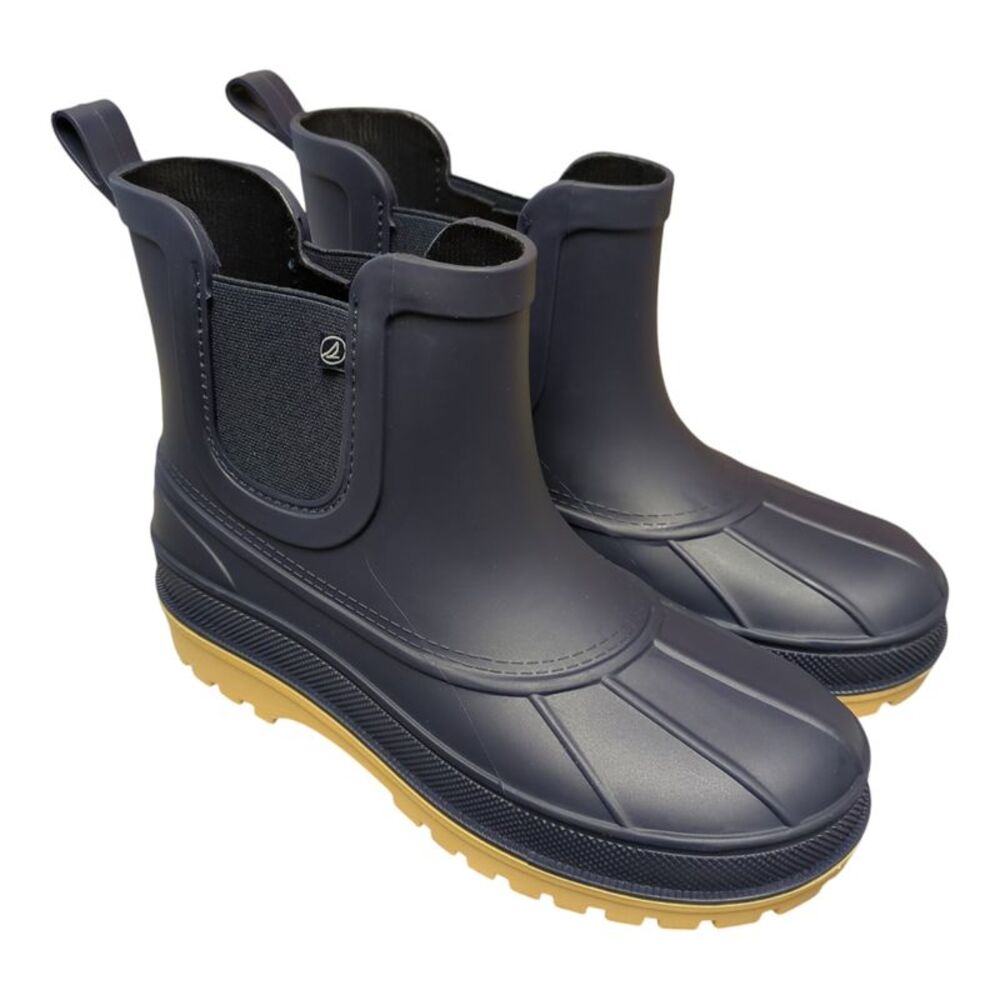 Sperry Boys Jersey Lined Chelsea Slip-On Rain Boot - Navy